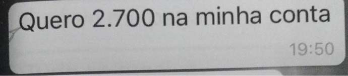 Mensagens de ameaça via WhatsApp